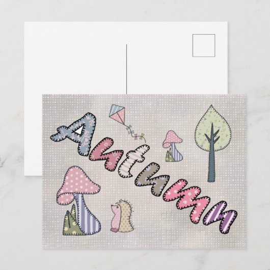 Herbstbild pastell briefkaart (Voorkant / Achterkant)