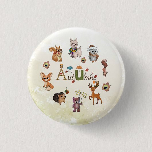Herbstbild Ronde Button 3,2 Cm (Voorkant)