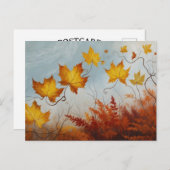 Herbstblätter Briefkaart (Voorkant / Achterkant)