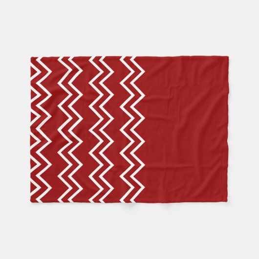 Herbstfarben rot und weiß fleece deken (Voorkant (Horizontaal))