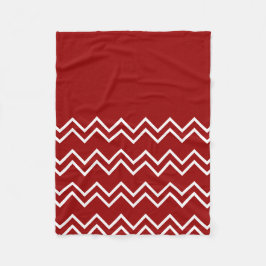 Herbstfarben rot und weiß fleece deken