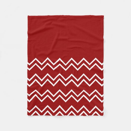 Herbstfarben rot und weiß fleece deken (Voorkant)