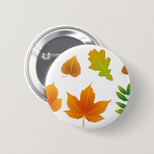 Herbstlaub Ronde Button 5,7 Cm (Voorkant /achterkant)
