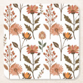 Herbstliches Blumenarrangement Kartonnen Onderzetters (Voorkant)