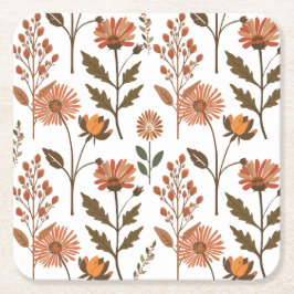 Herbstliches Blumenarrangement Kartonnen Onderzetters