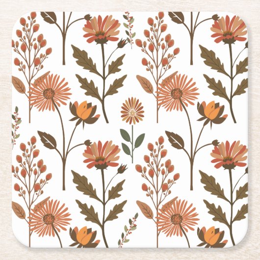 Herbstliches Blumenarrangement Kartonnen Onderzetters (Voorkant)