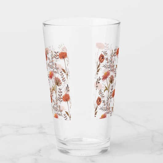 Herbstliches Blütenmosaik Glas (Links)