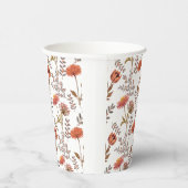 Herbstliches Blütenmosaik Papieren Bekers (Rechts)