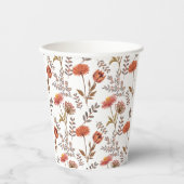Herbstliches Blütenmosaik Papieren Bekers (Voorkant)