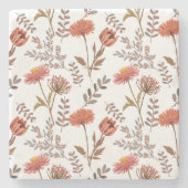 Herbstliches Blütenmosaik Stenen Onderzetter (Voorkant)