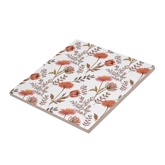 Herbstliches Blütenmosaik Tegeltje (Zijkant)