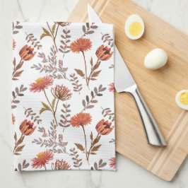 Herbstliches Blütenmosaik Theedoek