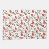 Herbstliches Blütenmosaik Theedoek (Horizontaal)