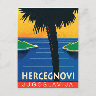 Herceg Novi, Montenegro, Joegoslavië vintage reis Briefkaart