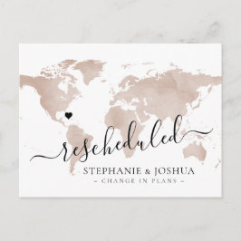 Hercheduldig Postponed de Kaart van de Wedding van