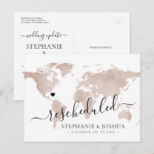 Hercheduldig Postponed de Kaart van de Wedding van (Voorkant / Achterkant)