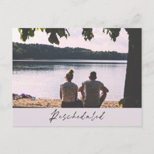 Hercheduled Lake Uitzicht Wedding Change of Date Briefkaart