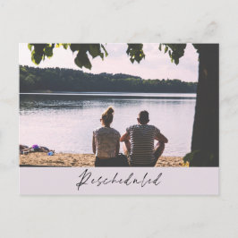 Hercheduled Lake Uitzicht Wedding Change of Date Briefkaart