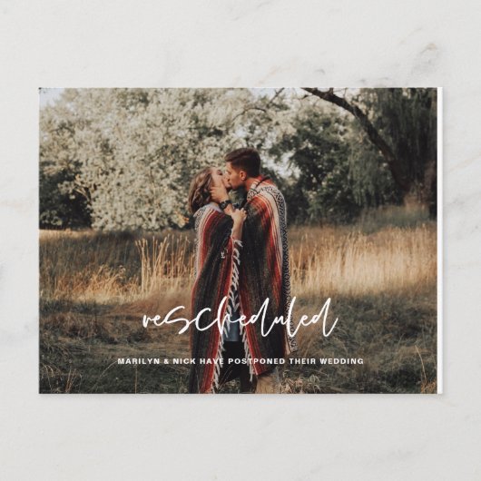 Hercheduled, Wedding Foto, Verandering van Datum Briefkaart (Voorkant)