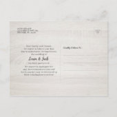 Hercheduled Wedding Postponement Mason Jars Wood Aankondigingskaart (Achterkant)