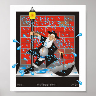 Herchel Singing in de Regen Poster