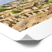 Herculaneum ruïnes Italië Waterverf schilderij Poster (Hoek)