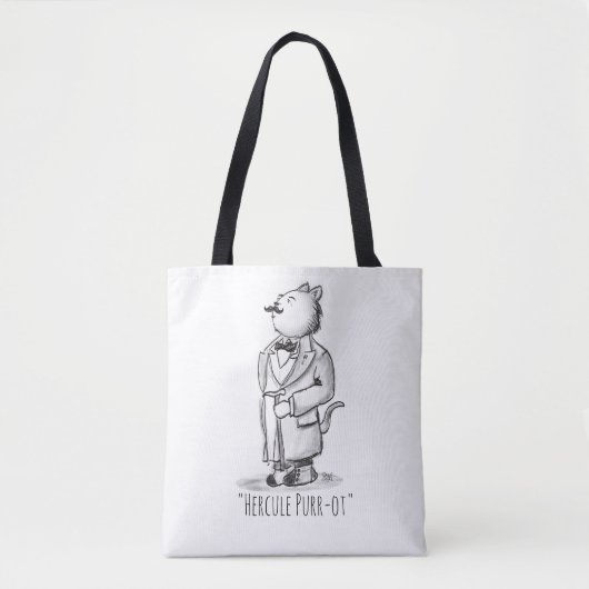 Hercule Spint Cat rechercheur. Tote Bag (Voorkant)