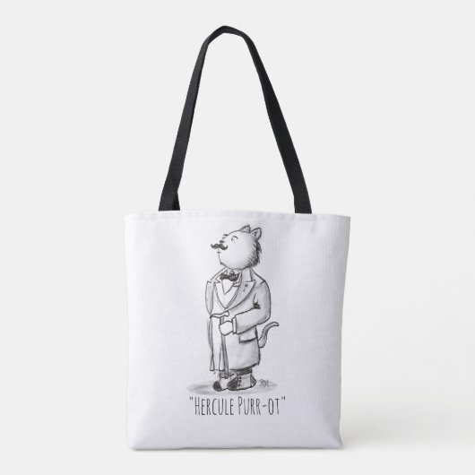 Hercule Spint Cat rechercheur. Tote Bag (Achterkant)
