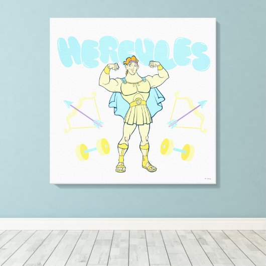 Hercules Arrows and Dumbbells Flex Canvas Print (Insitu (Houten vloer))