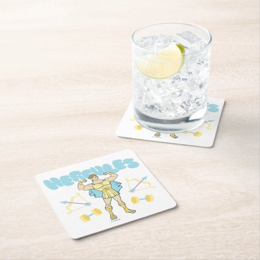 Hercules Arrows and Dumbbells Flex Square Paper Co Kartonnen Onderzetters (Insitu)