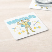 Hercules Arrows and Dumbbells Flex Square Paper Co Kartonnen Onderzetters (Schuin)