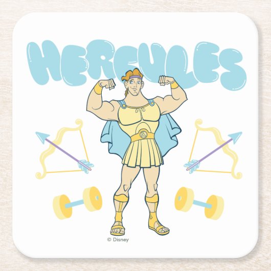 Hercules Arrows and Dumbbells Flex Square Paper Co Kartonnen Onderzetters (Voorkant)