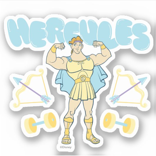 Hercules Arrows and Dumbbells Flex Sticker (Voorkant)