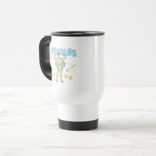 Hercules Arrows and Dumbbells Flex Travel Mug Reisbeker (Voorkant links)