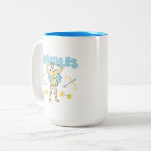 Hercules Arrows and Dumbbells Flex Two-Tone Coffee Tweekleurige Koffiemok (Voorkant links)