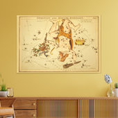 Hercules - Astronomisch Star Chart Afbeelding Canvas Afdruk (Insitu (Woonkamer))