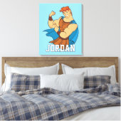 Hercules Bicep Flex Canvas Print (Insitu (Slaapkamer))