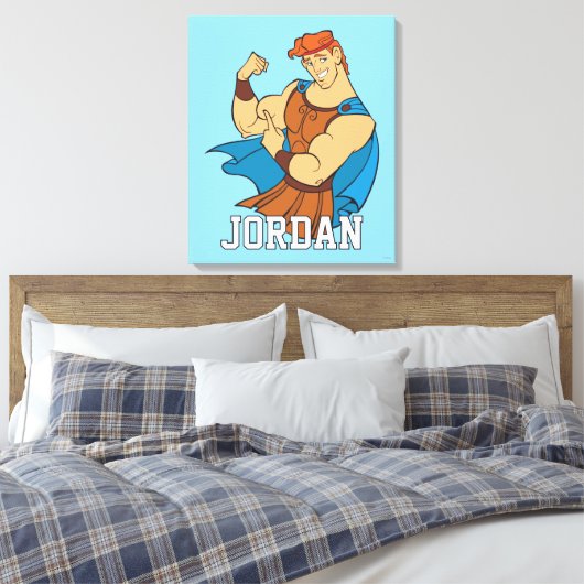 Hercules Bicep Flex Canvas Print (Insitu (Slaapkamer))