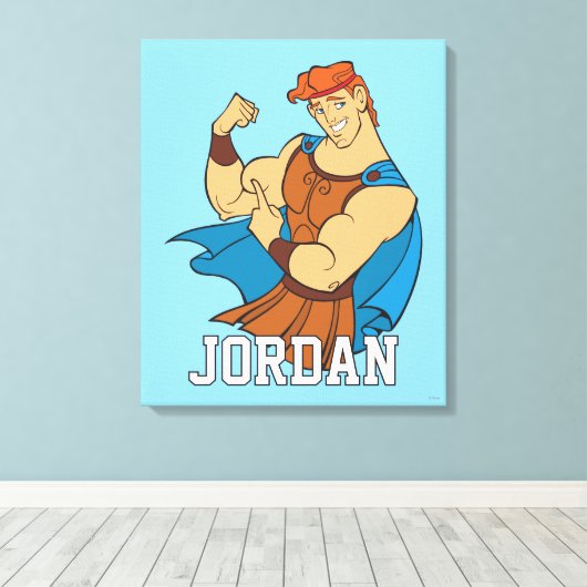 Hercules Bicep Flex Canvas Print (Insitu (Houten vloer))