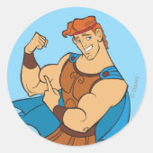 Hercules Bicep Flex Classic Round Sticker (Voorkant)