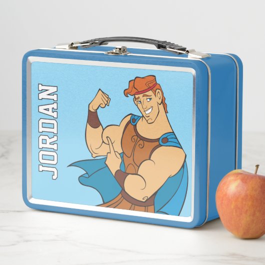 Hercules Bicep Flex Metal Lunch Box (In situ)