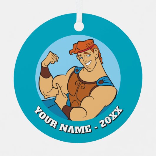 Hercules Bicep Flex Metal Ornament (Voorkant)