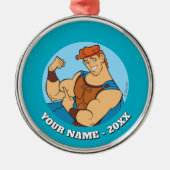 Hercules Bicep Flex Metal Ornament (Voorkant)