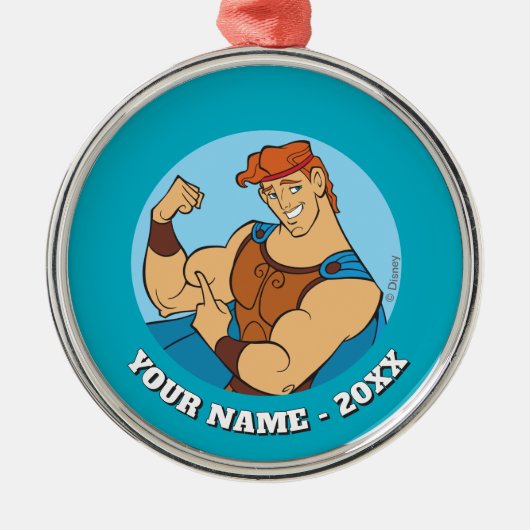 Hercules Bicep Flex Metal Ornament (Voorkant)