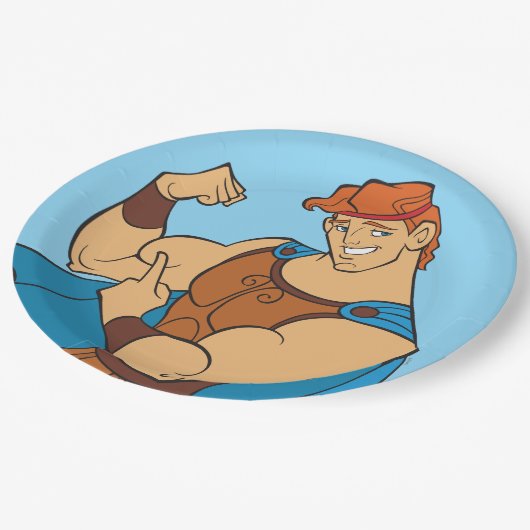 Hercules Bicep Flex Paper Plates Papieren Bordje (Gekanteld)