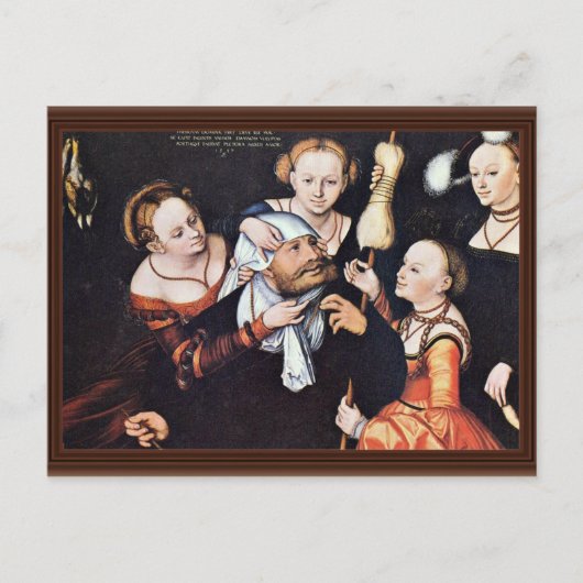 Hercules bij Omphale door Lucas Cranach Der Ältere Briefkaart (Voorkant)