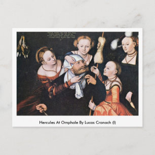 Hercules bij Omphale van Lucas Cranach (I) Briefkaart