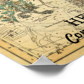 Hercules Constellation Star Map Crown Lyra Poster (Hoek)