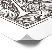 Hercules die de leeuw met een Monogram met letter  Poster (Hoek)