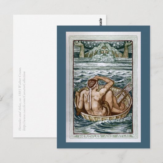 Hercules en Atlas Briefkaart (Voorkant / Achterkant)